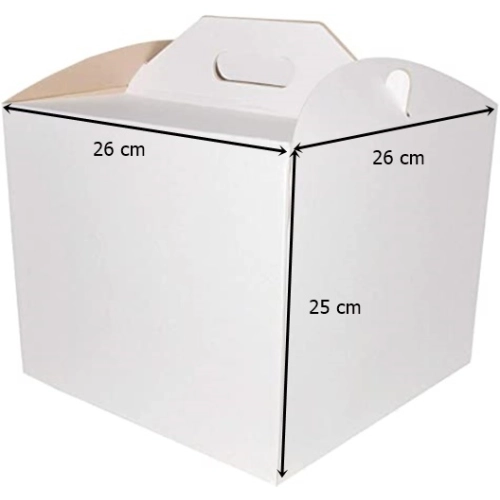 Opakowanie karton pudełko na tort ciasto 26x26x25cm na chrzest wesele komunia